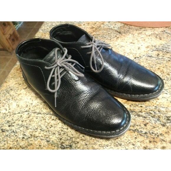 Reaction Kenneth Cole Desert Sun Black Pebbled Leather Mens Size 9 M - Picture 3 of 11